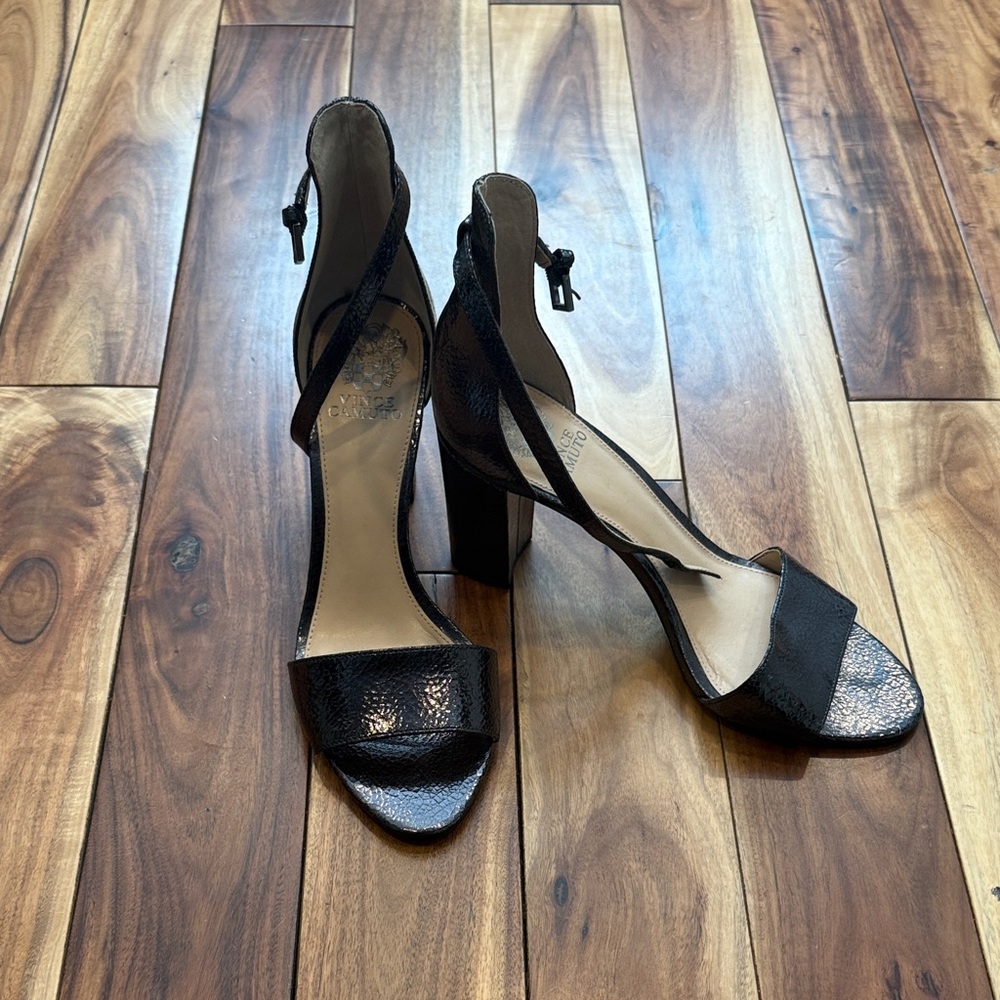 Vince Camuto Dark Strappy Heels